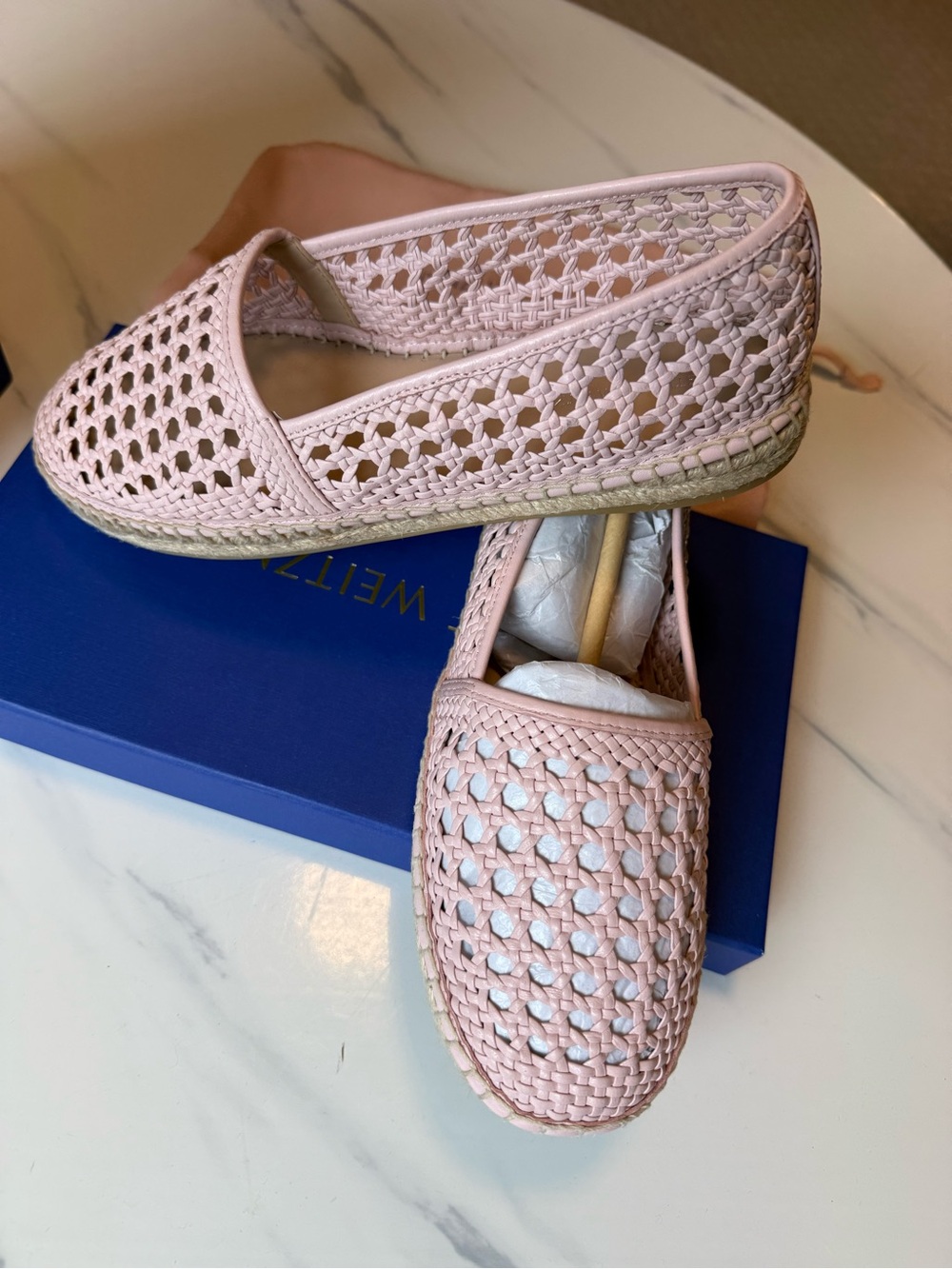 Freya Blush Woven Espadrille Flats